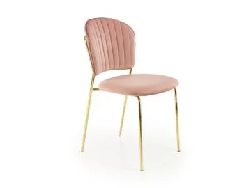 Krzesło tapicerowane K499 VELVET różowe