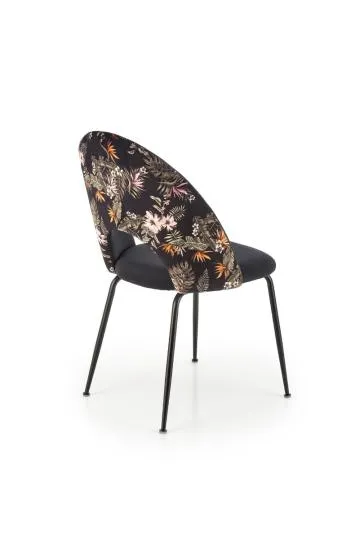 Krzesło tapicerowane K505 VELVET czarne