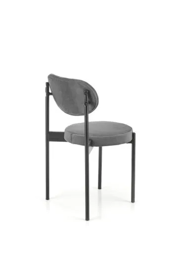 Krzesło tapicerowane K509 VELVET szare