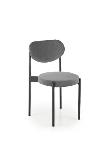 Krzesło tapicerowane K509 VELVET szare
