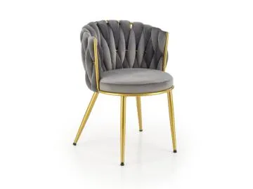 Krzesło tapicerowane K517 VELVET szare