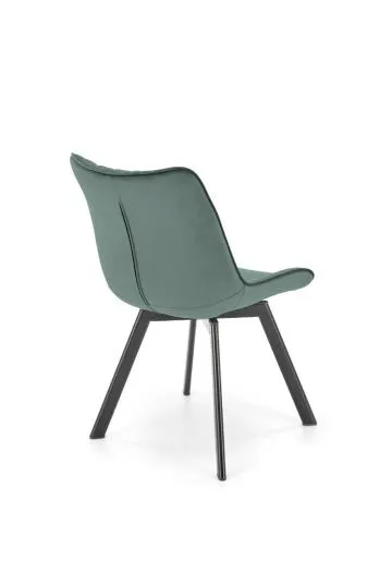 Krzesło tapicerowane K520 VELVET zielone obracane