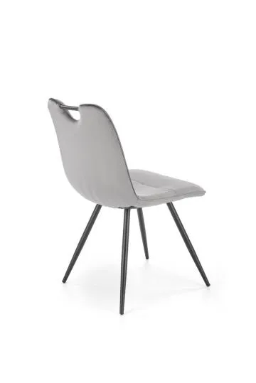 Krzesło tapicerowane K521 VELVET szare