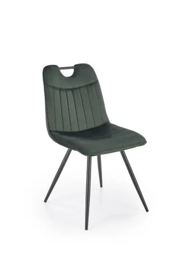 Krzesło tapicerowane K521 VELVET zielone