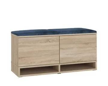 Szafka na buty z siedziskiem DUBAI dąb sonoma/granatowa