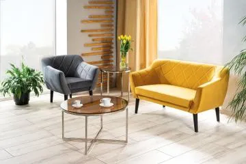 Sofa KARO 2 VELVET curry dwuosobowa