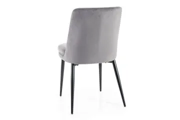 Krzesło tapicerowane KAYLA VELVET szare