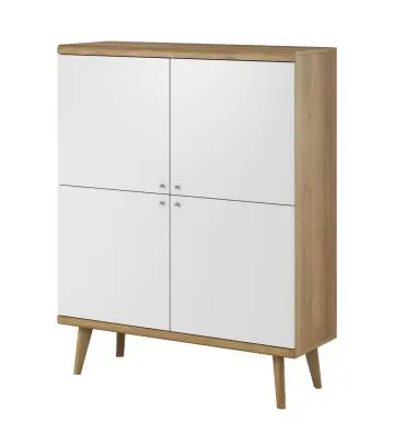 Komoda VIVIERA 4 110 dąb/biała