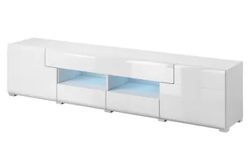 Szafka RTV TOLEDO 2D4S 208 biała połysk
