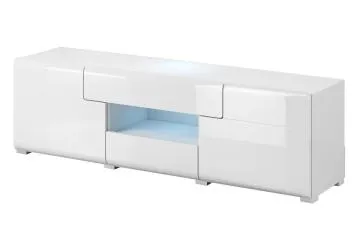 Szafka RTV TOLEDO 2D2S 159 biała połysk