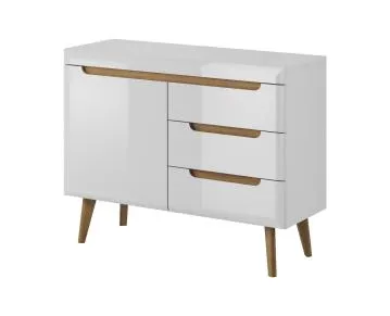 Komoda EBBI 3 110 biały połysk