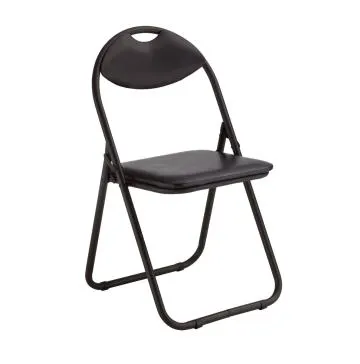 Krzesło tapicerowane JUNO czarne składane