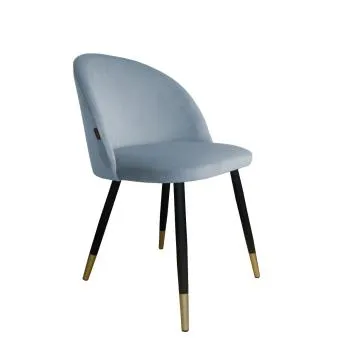 Krzesło CLAUDINE 1 BL VELVET GOLD szare