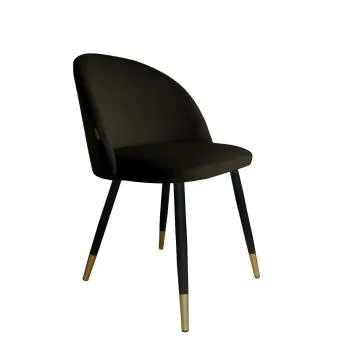 Krzesło CLAUDINE 1 VELVET GOLD brązowe