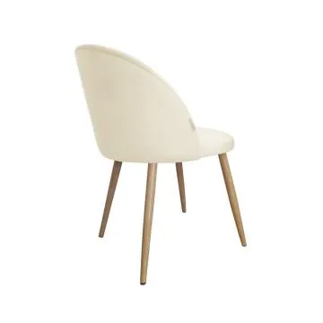 Krzesło CLAUDINE 2 VELVET ecru/dąb