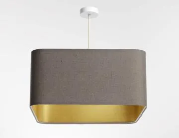 Lampa wisząca KWADRO LEN 002-40w25 beżowa/złota
