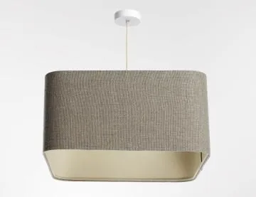 Lampa wisząca KWADRO LEN 003-40w20 beżowa