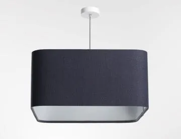 Lampa wisząca KWADRO LEN 004-40w30 granatowa/szara