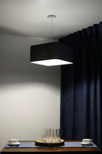Lampa wisząca KWADRO LEN 004-40w30 granatowa/szara