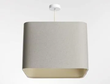 Lampa wisząca KWADRO LEN 007-40w25 jasnobeżowa