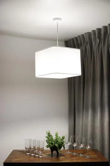 Lampa wisząca KWADRO LEN 008-40w25 biała