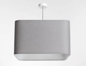 Lampa wisząca KWADRO LEN 009-40w30 szara