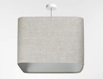Lampa wisząca KWADRO LEN 010-40w25 beżowa/szara