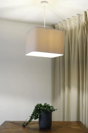 Lampa wisząca KWADRO LEN 011-40w25 kremowa