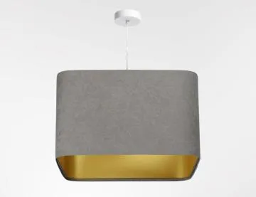 Lampa wisząca KWADRO SUE 40w25 szara/złota