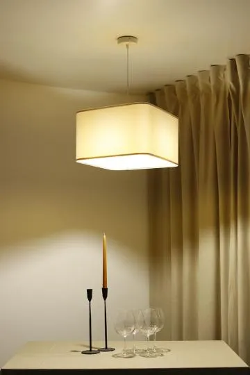 Lampa wisząca KWADRO SUE 40w25 biała/złota