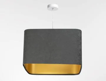 Lampa wisząca KWADRO SUE 40w30 grafitowa/złota