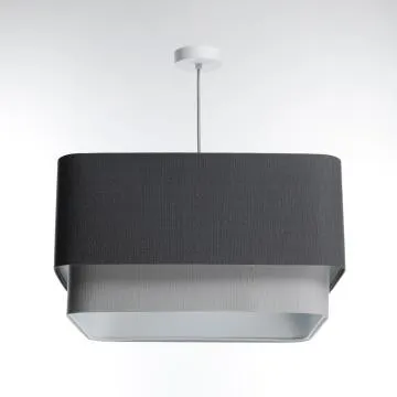 Lampa wisząca KWADRO DUO 007 51x47cm grafitowa/szara