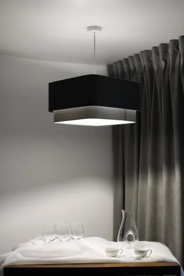 Lampa wisząca KWADRO DUO 007 51x47cm grafitowa/szara