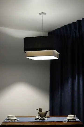 Lampa wisząca KWADRO DUO 008 51x47cm granatowa/szara