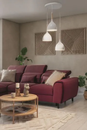 Lampa wisząca WOLDES II biała