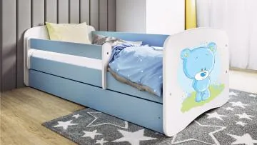 Łóżko dziecięce BABY DREAMS 160x80 niebieski miś