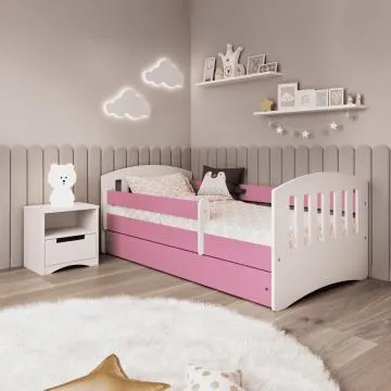 Łóżko dziecięce CLASSIC 1 180x80 różowe