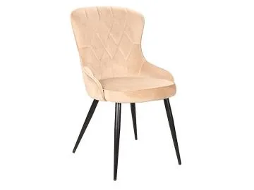 Krzesło tapicerowane LOTUS VELVET beżowe
