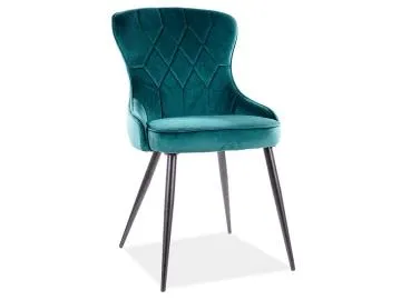 Krzesło LOTUS VELVET turkusowe