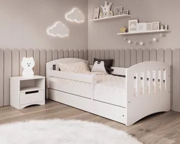 Łóżko dziecięce CLASSIC 1 160x80 białe