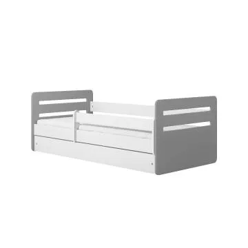 Łóżko dziecięce TOMI MIX 160x80 białe/szare