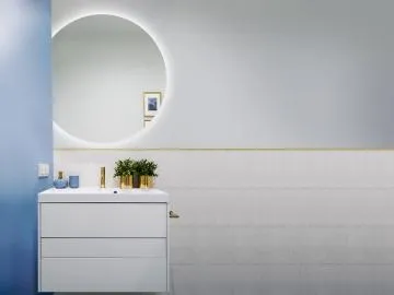 Lustro okrągłe SIMPLE LUNA 120 z oświetleniem LED z podcięciem EXCLUSIVE