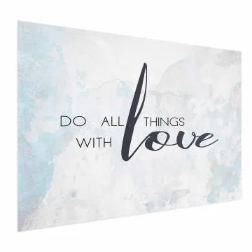 Plakat With love 90x60 cm bez ramy bez marginesu