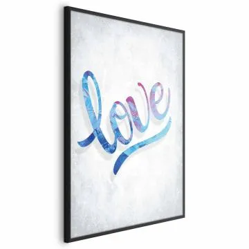 Plakat Love 29,7x42 cm z ramą czarną bez marginesu