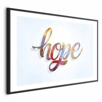 Plakat Hope 90x60 cm z ramą czarną z marginesem