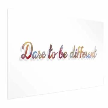 Plakat Be different 30x21 cm bez ramy z marginesem