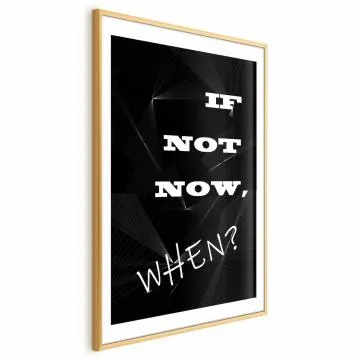 Plakat When 21x30 cm z ramą złotą z marginesem