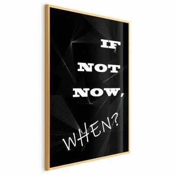 Plakat When 21x30 cm z ramą złotą bez marginesu