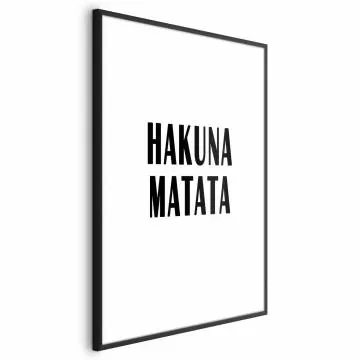 Plakat Hakuna Matata 21x30 cm z ramą czarną z marginesem