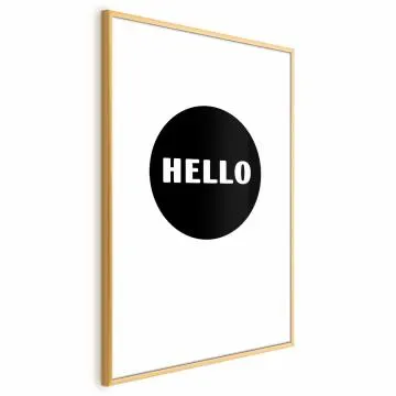 Plakat Na dzień dobry 40x60 cm z ramą złotą z marginesem